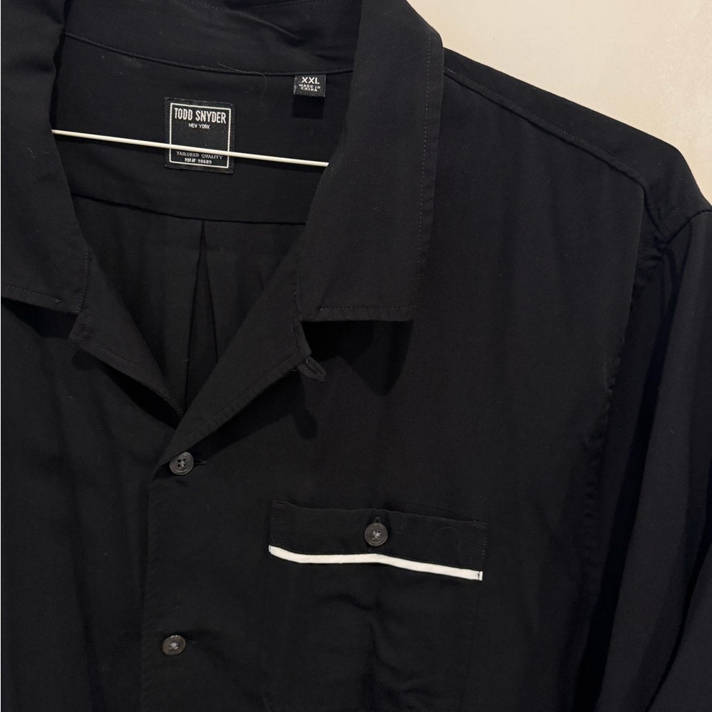 Todd Snyder Black Shirt with White Trim